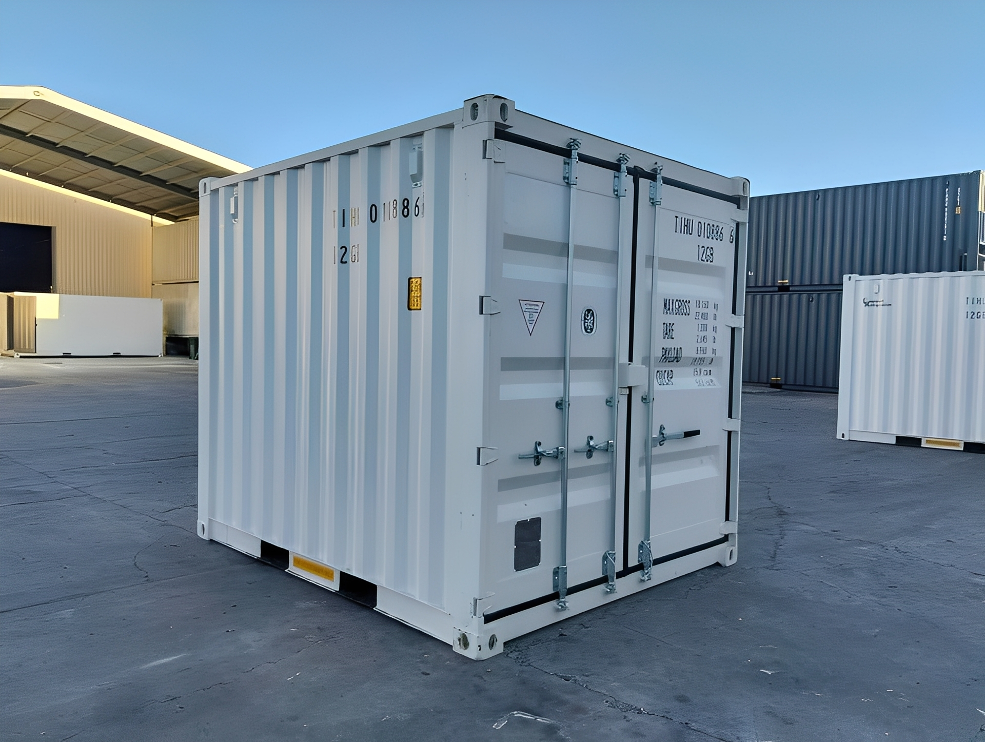 10Ft X 8Ft Shipping Container (One Trip) – White - Image 5