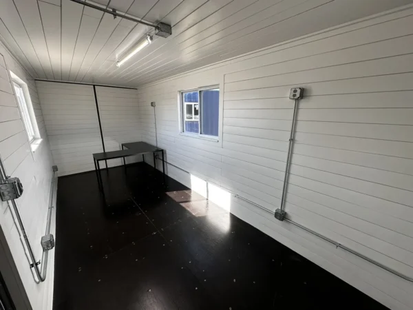 20 ft 20’ Slate Gray Shiplap 120V Shipping Container Office Minisplit - Image 2