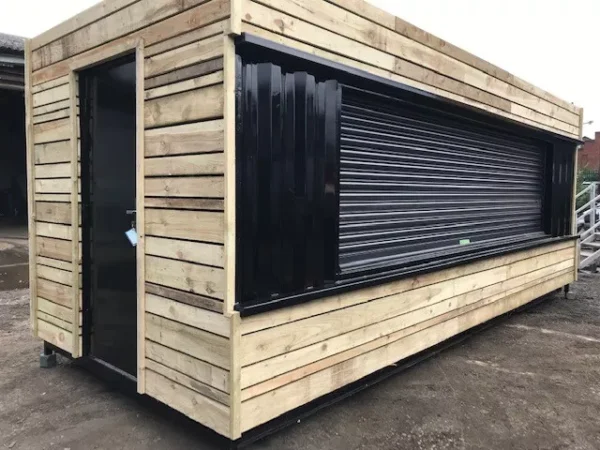 20ft x 8ft Cladded Food/Drink Outlet shipping container