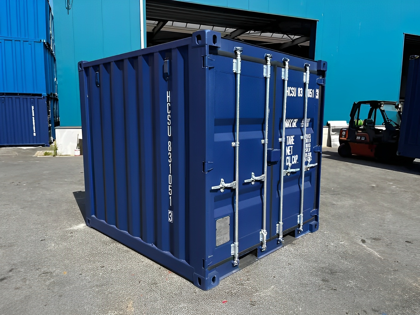 8Ft Shipping Container One Trip (Blue) - Image 3
