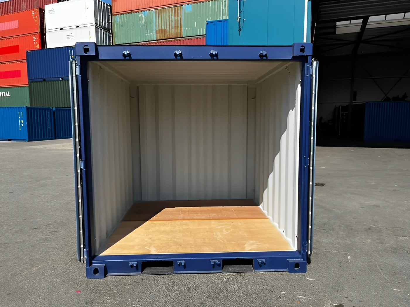 8Ft Shipping Container One Trip (Blue) - Image 2