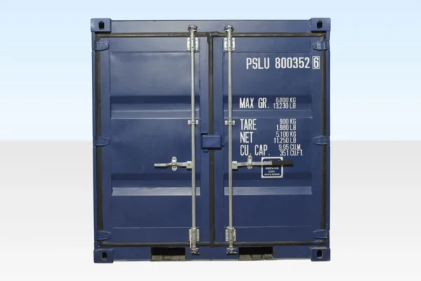 8Ft Shipping Container One Trip (Blue) - Image 3