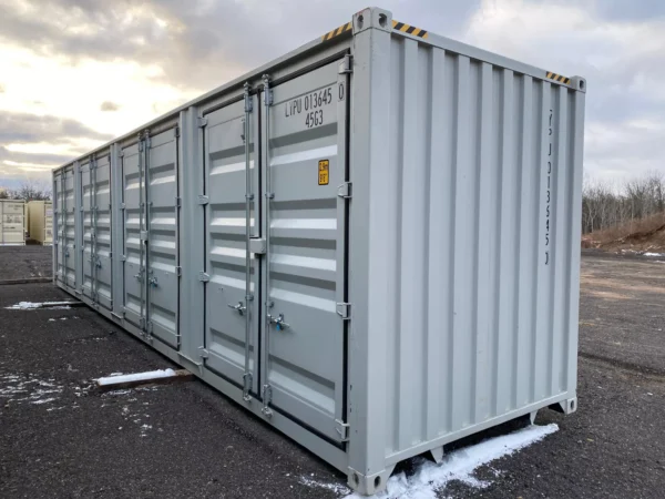 New 40′ One-Trip Shipping Container With Side Doors