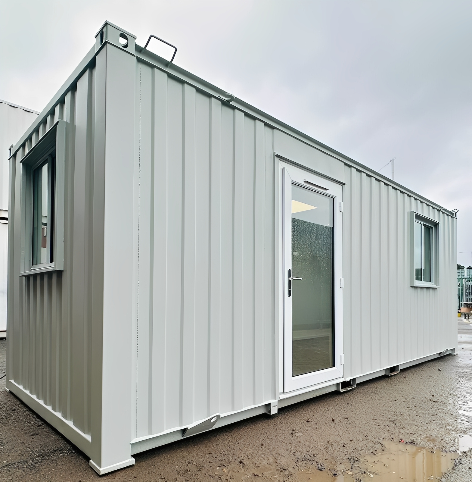 21ft x 8ft Custom Office Cabin – Portable Building with A/C & Glazed Door - Image 3