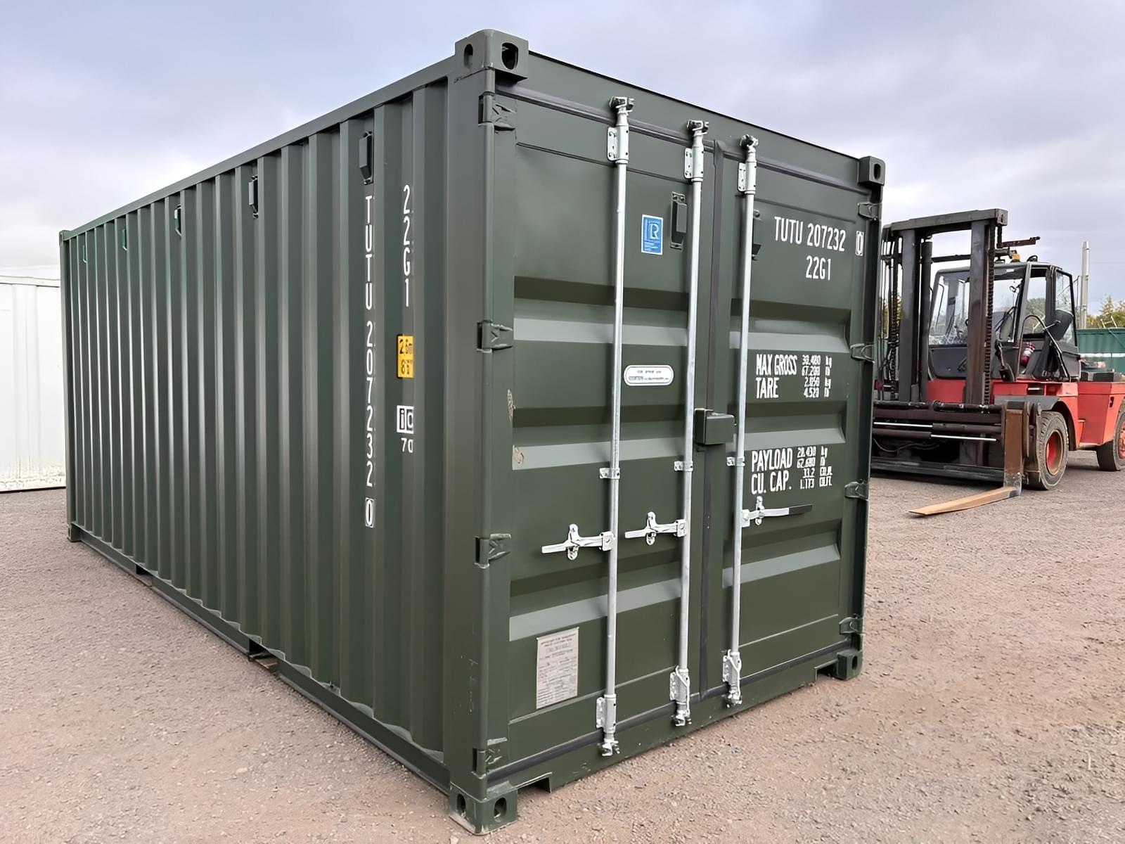 20Ft Shipping Container (One Trip) – Dark Green