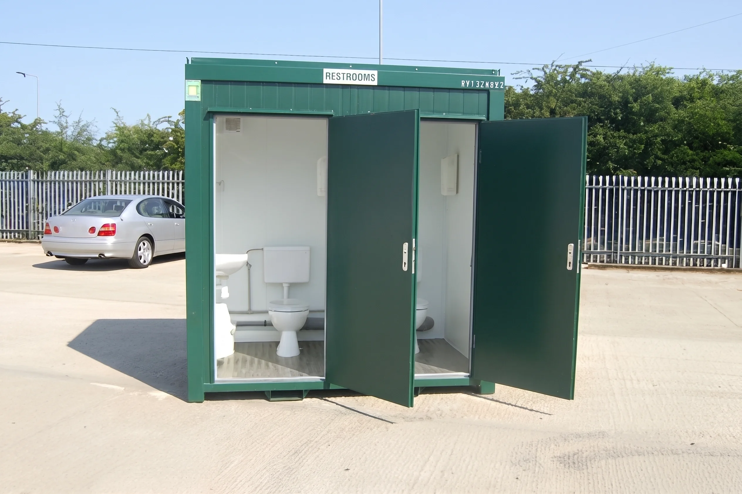 1+1 Double Mains Toilet 8Ft x 5Ft (Green)